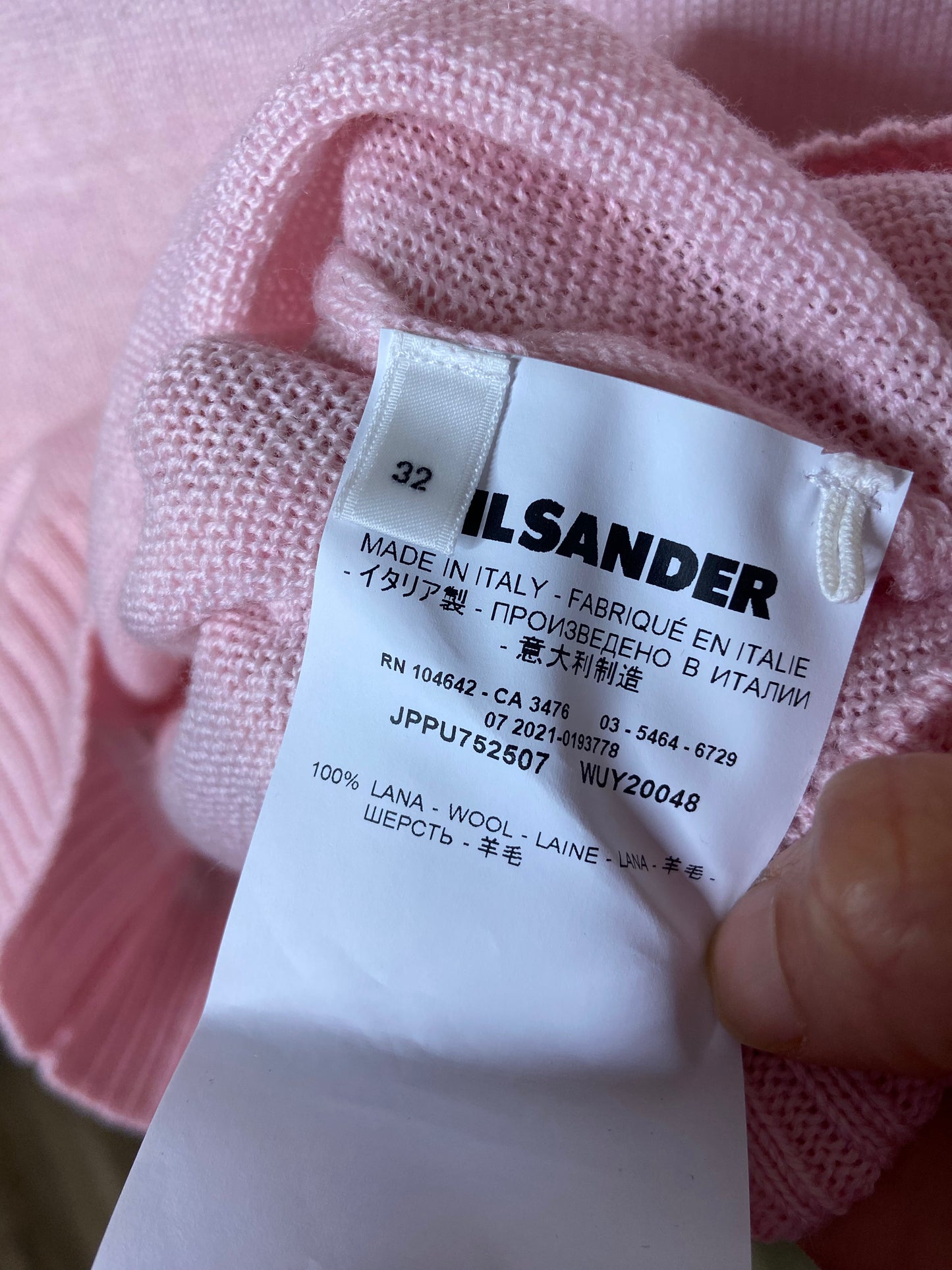 Jill Sander+ Short Sleeve Wool Top size 32 (XS)