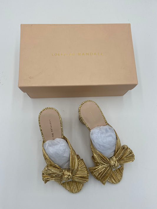 Loeffler Randall Penny Pleated High Heel Slide Sandals size 6