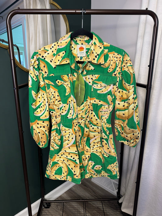 Farm Rio Raining Bananas Romper size M