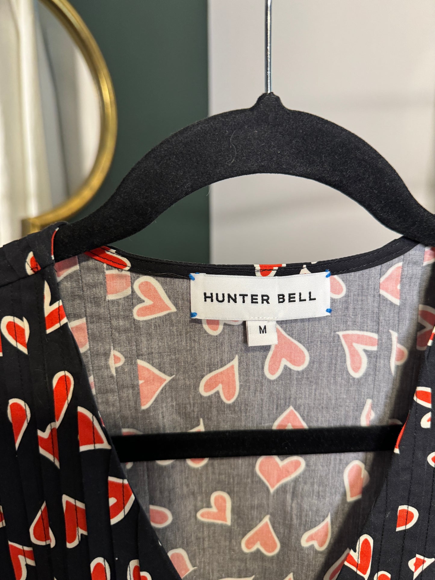 Hunter Bell Jenkins Onyx Hearts Dress size M