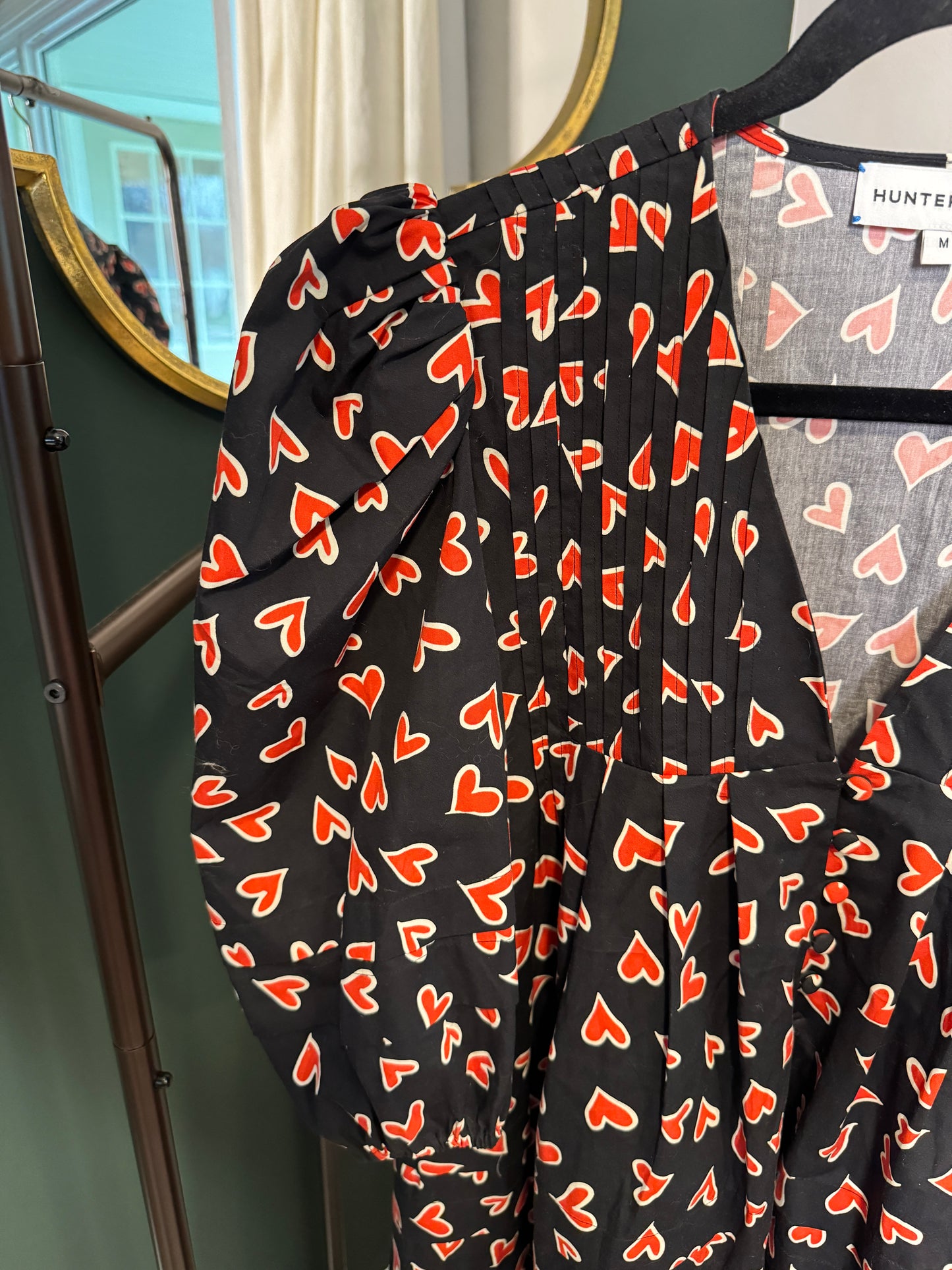 Hunter Bell Jenkins Onyx Hearts Dress size M