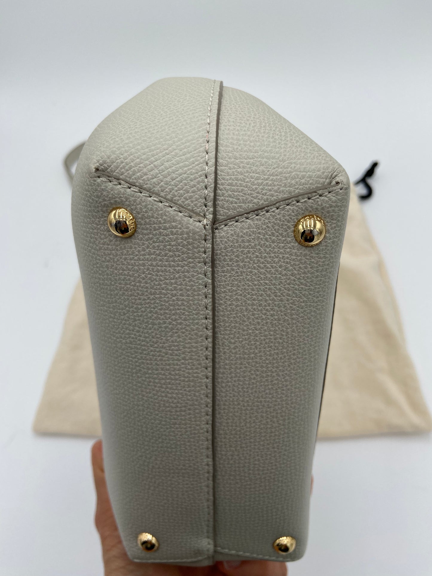 Polene Numéro Un Nano Textured Chalk Crossbody Bag