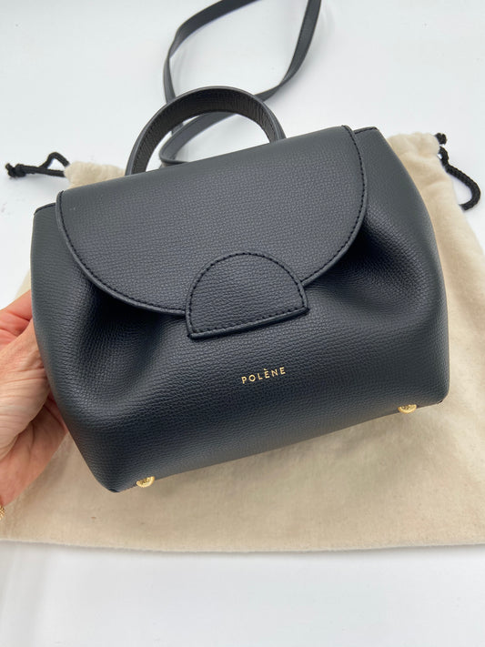 Polene Numéro Un Nano Black Crossbody Bag
