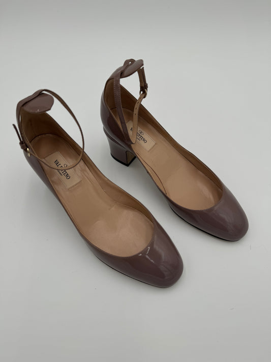 Valentino Patent Tan-Go Mary Jane 60mm Pumps size 37