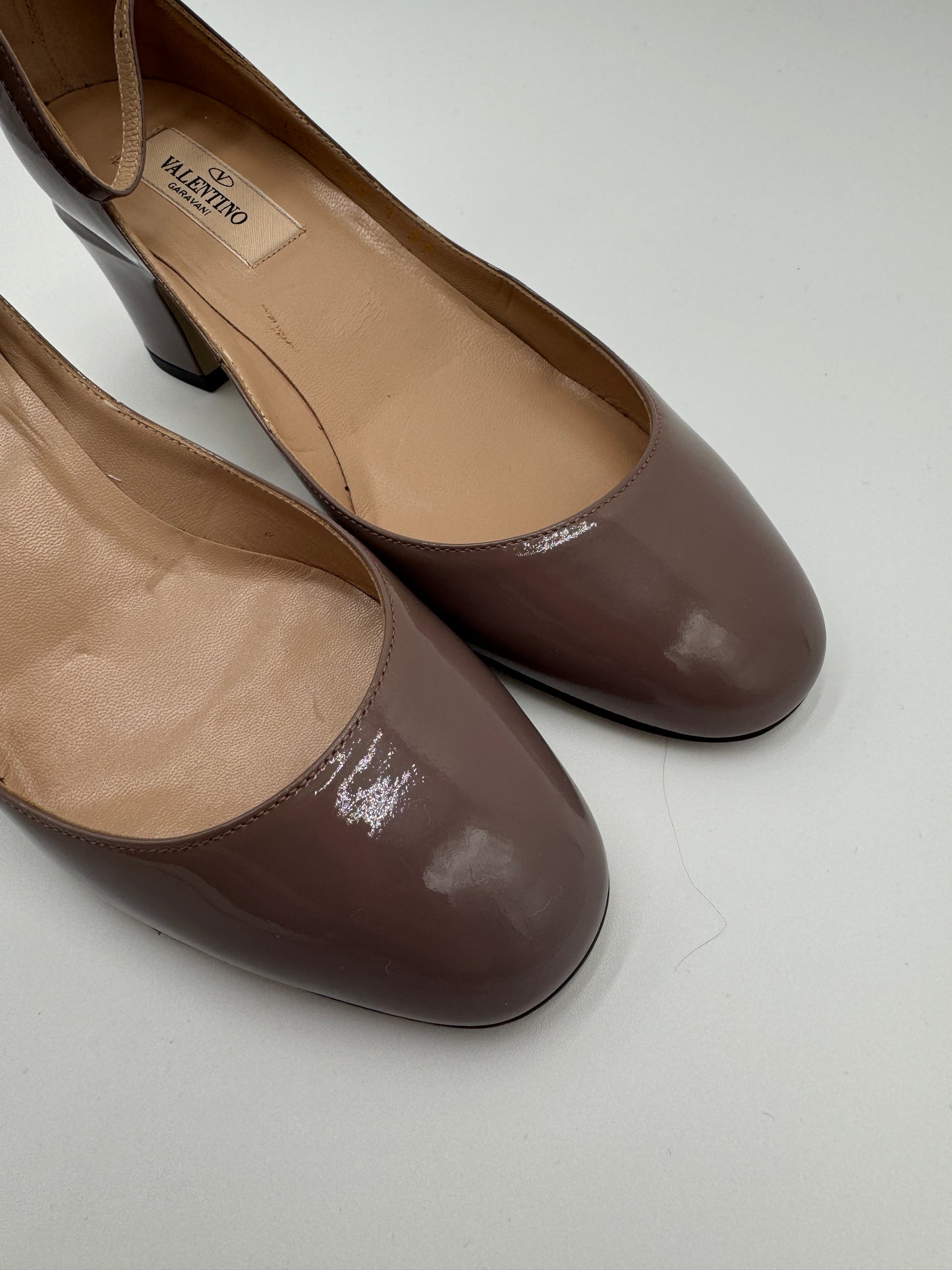Valentino Patent Tan-Go Mary Jane 60mm Pumps size 37