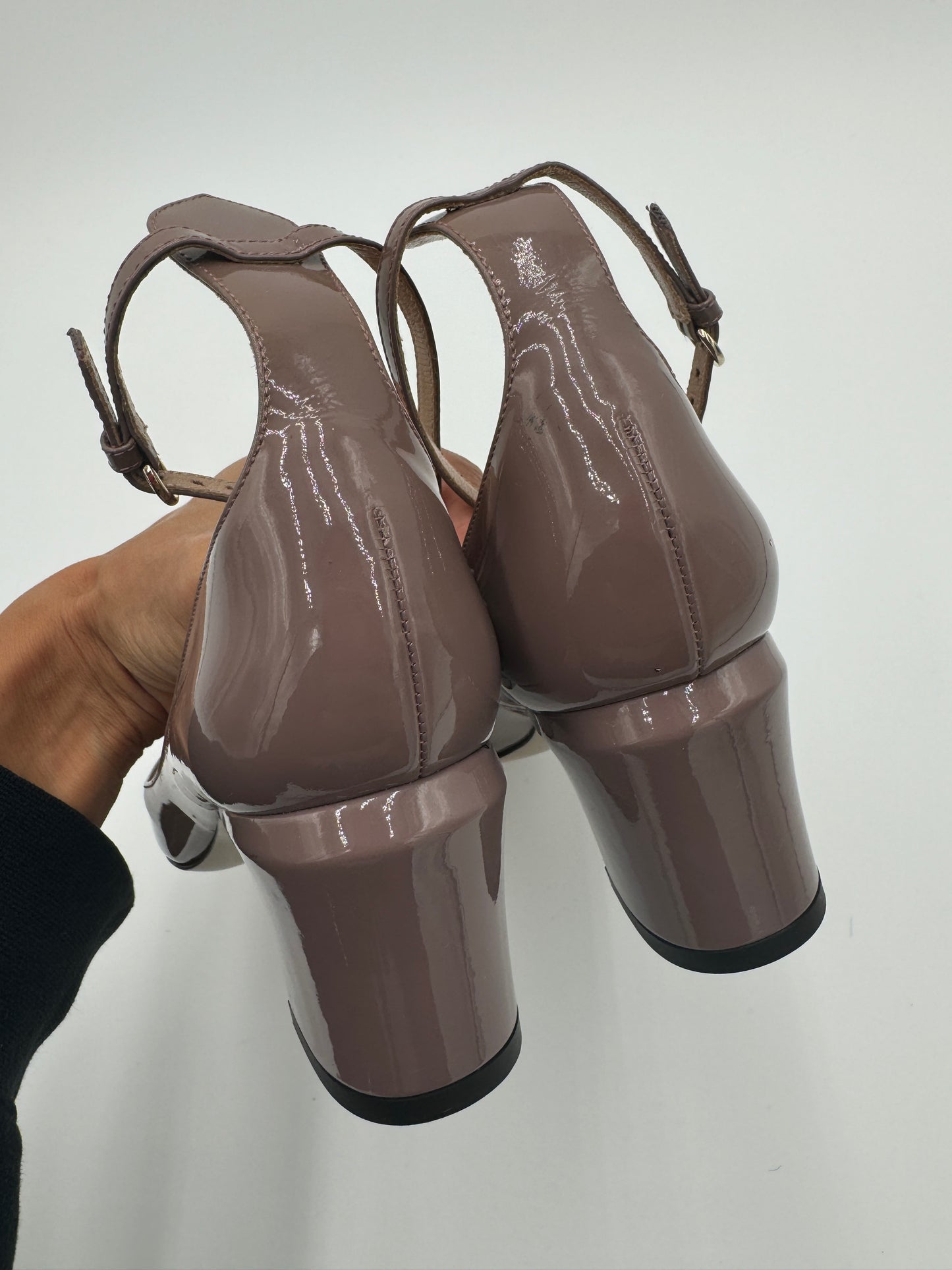 Valentino Patent Tan-Go Mary Jane 60mm Pumps size 37