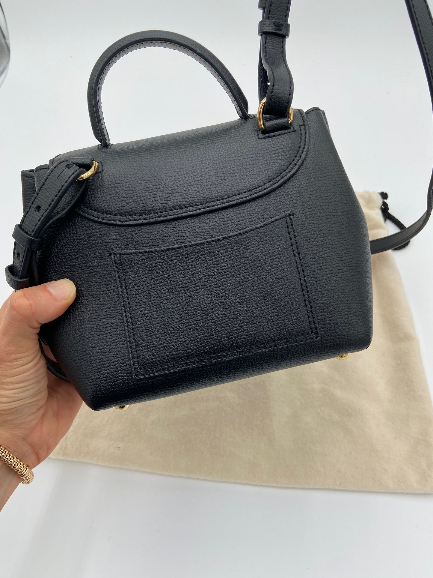 Polene Numéro Un Nano Black Crossbody Bag