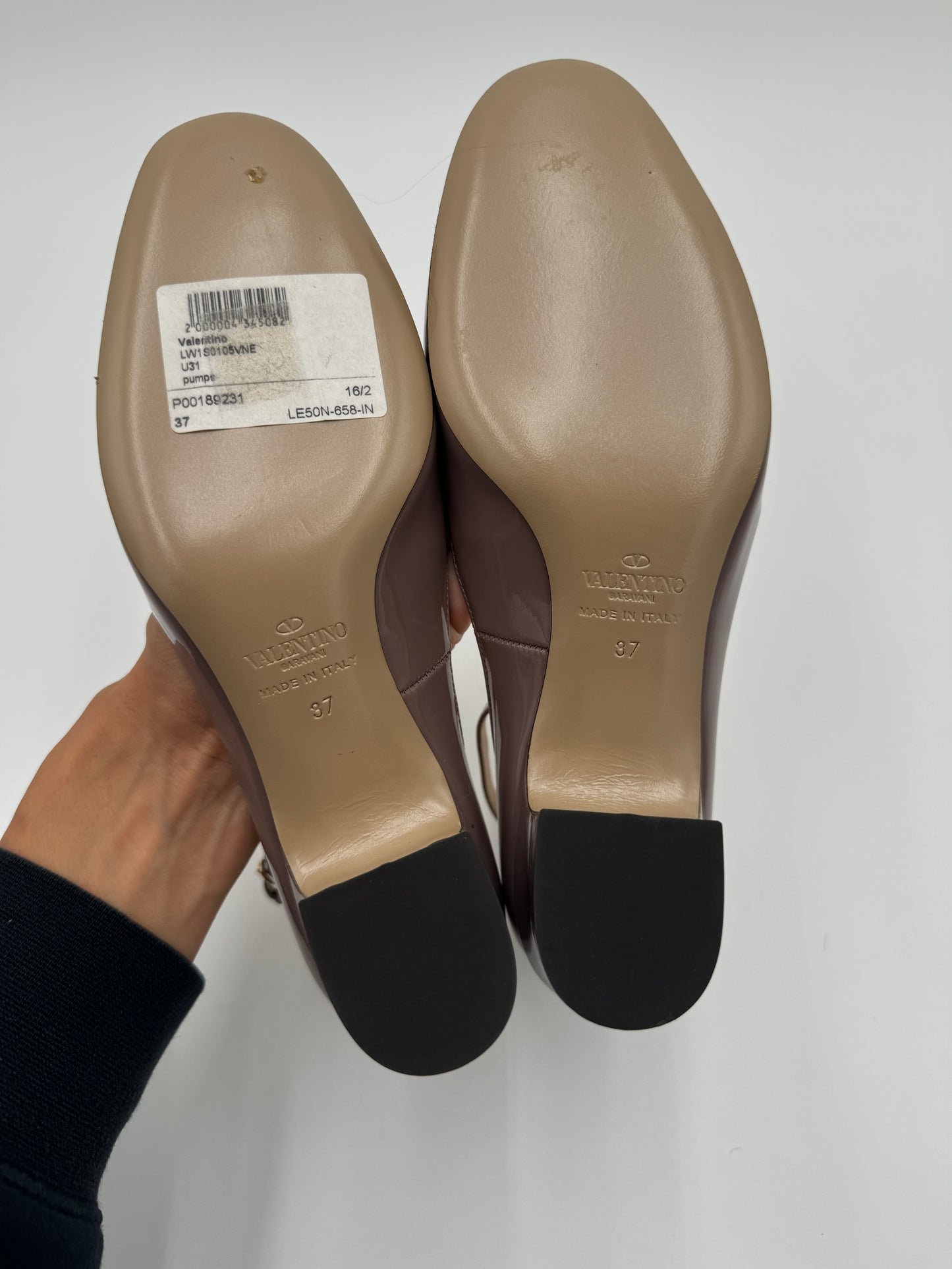 Valentino Patent Tan-Go Mary Jane 60mm Pumps size 37