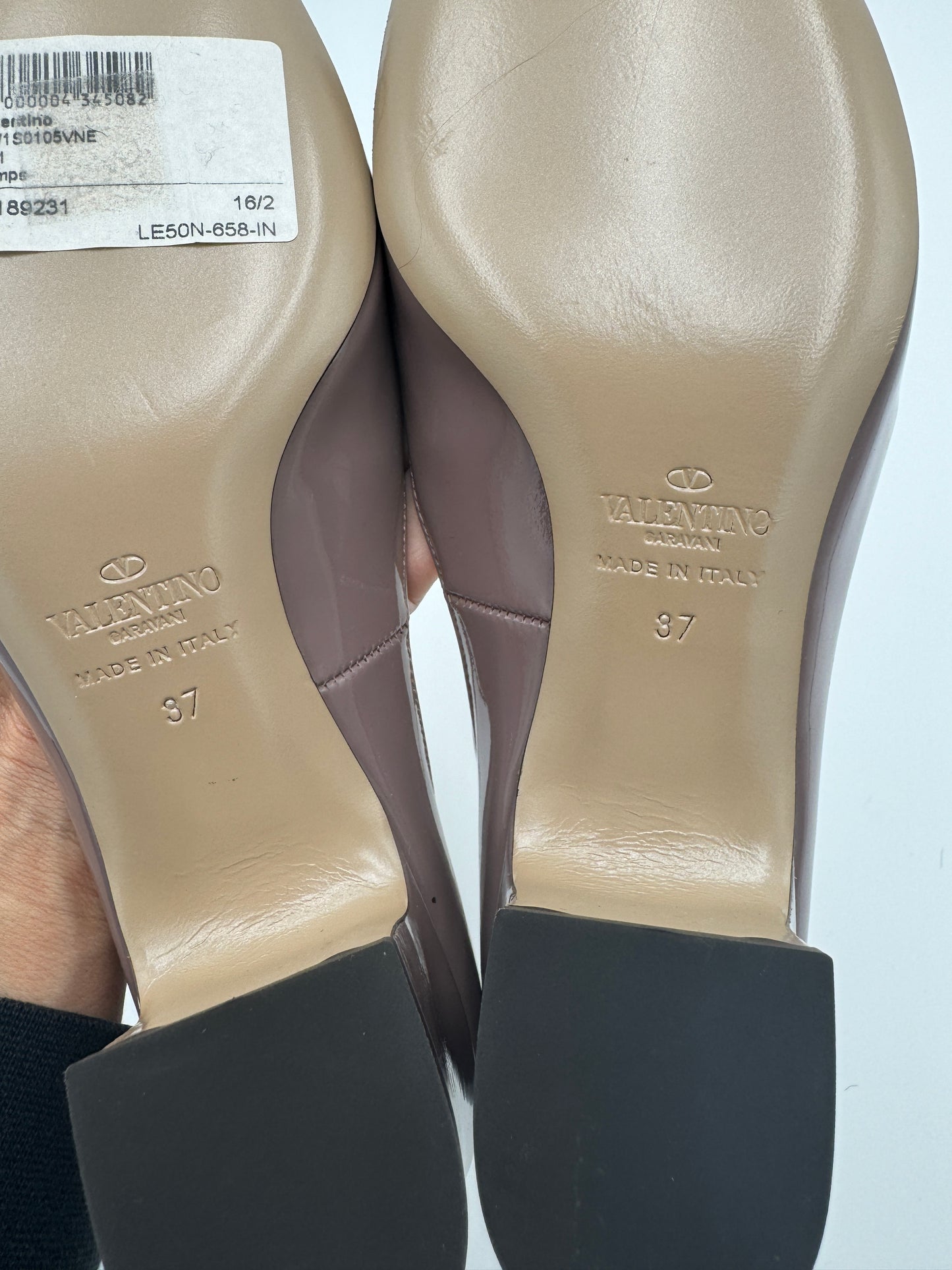 Valentino Patent Tan-Go Mary Jane 60mm Pumps size 37