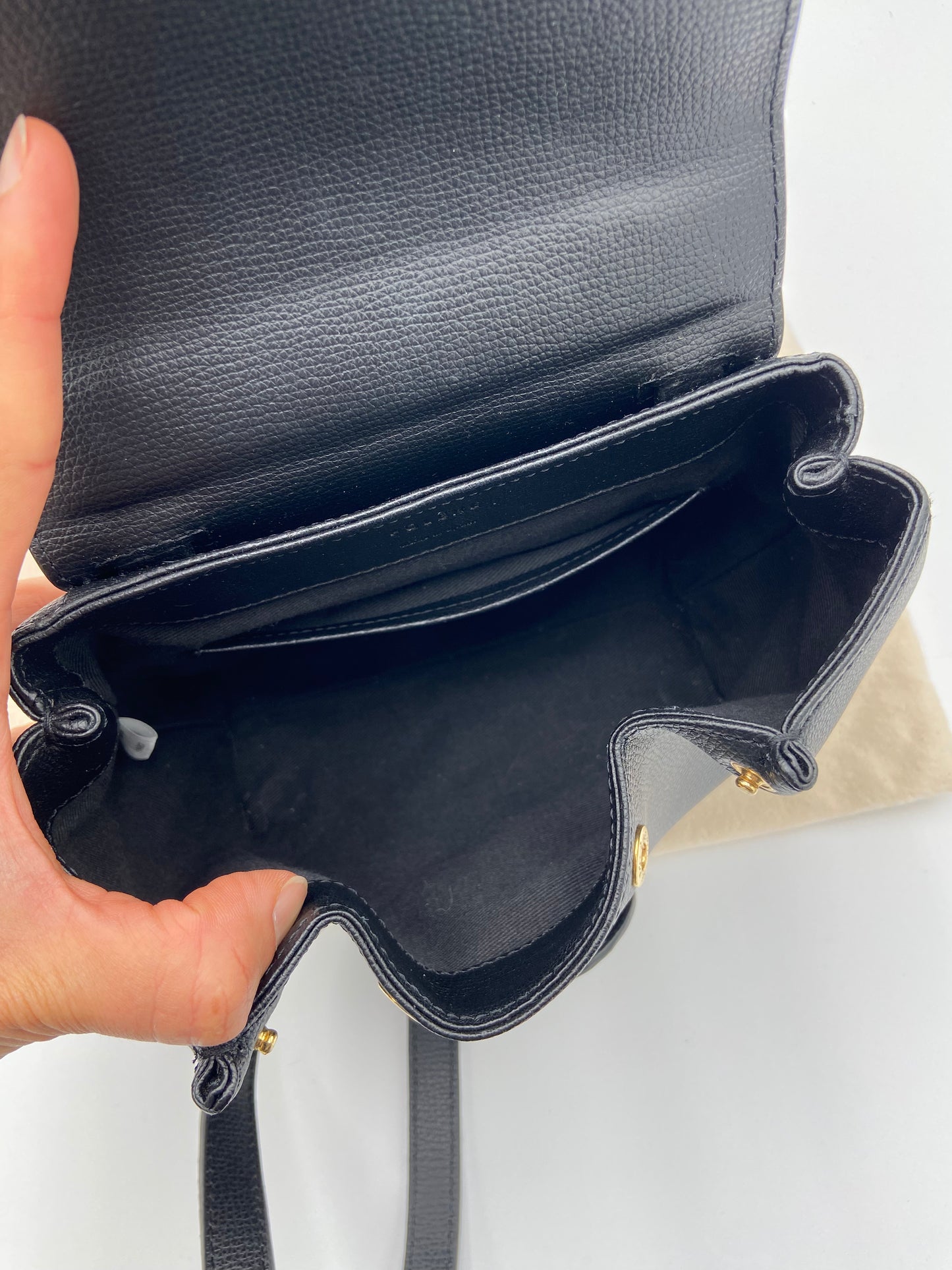 Polene Numéro Un Nano Black Crossbody Bag