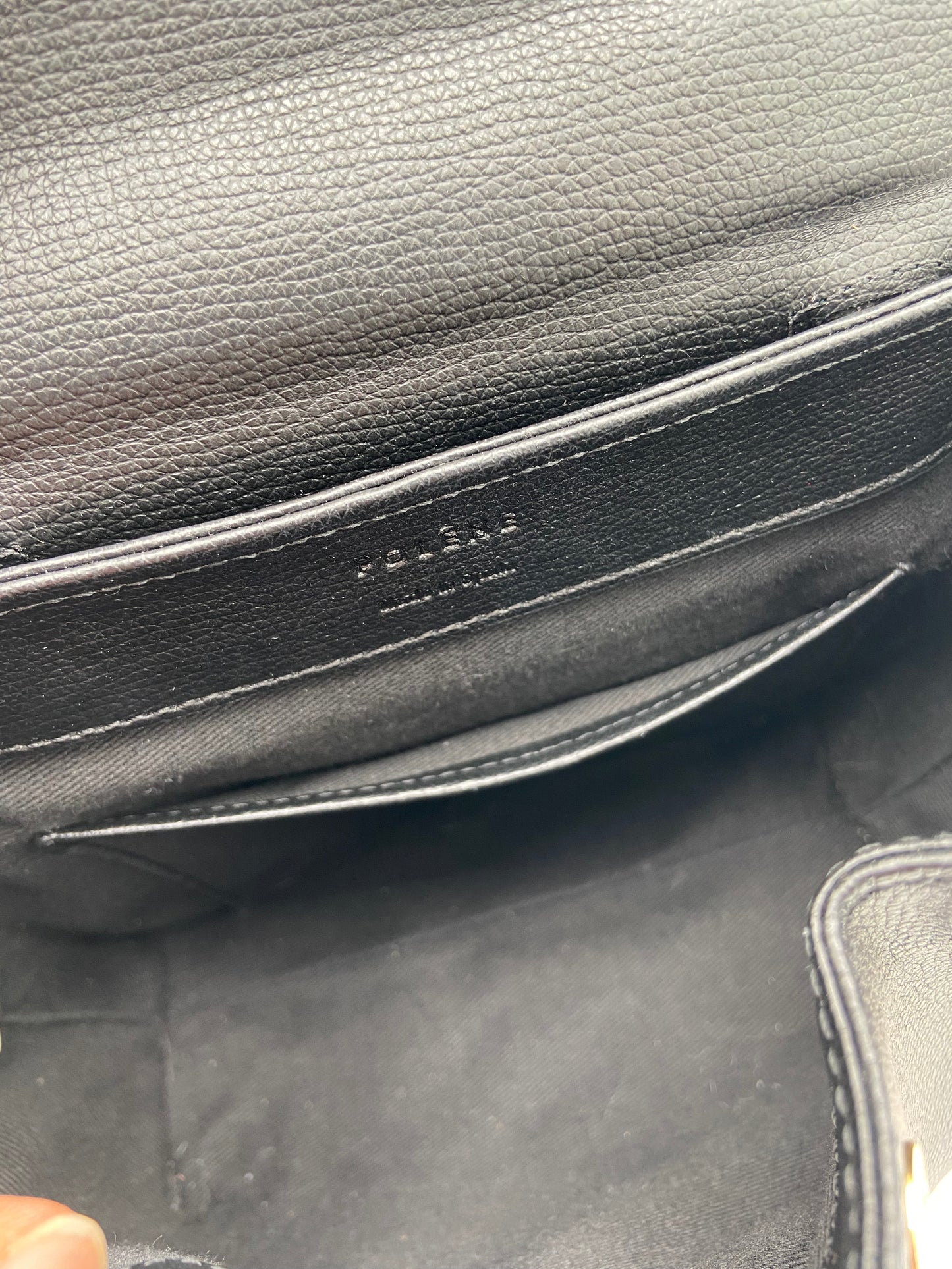 Polene Numéro Un Nano Black Crossbody Bag