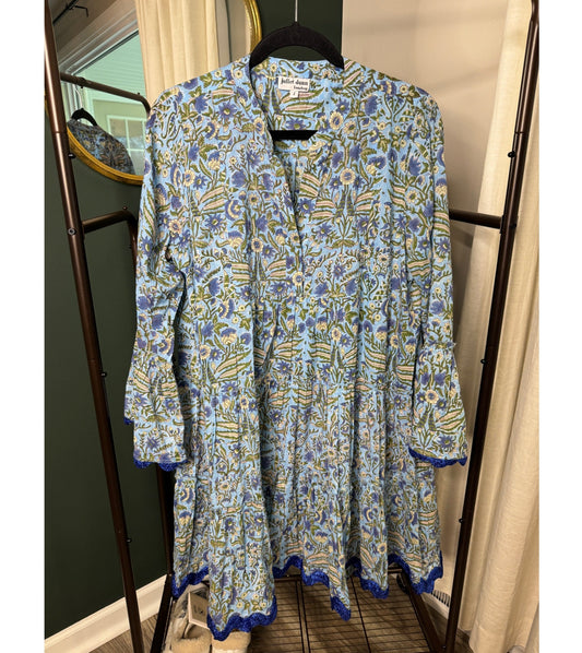 Juliet Dunn Printed Cotton Dress size 2 (6/8)