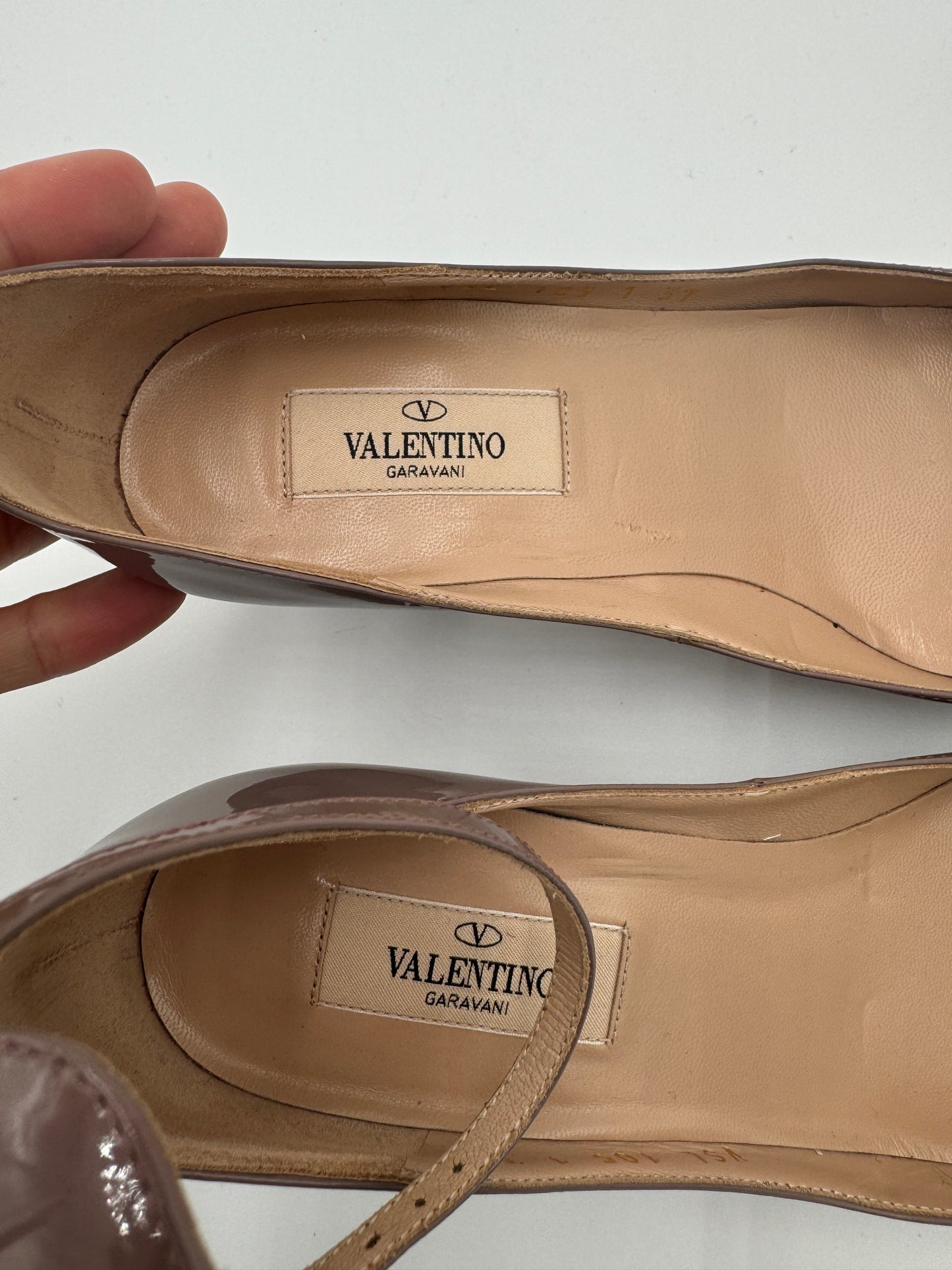 Valentino Patent Tan-Go Mary Jane 60mm Pumps size 37