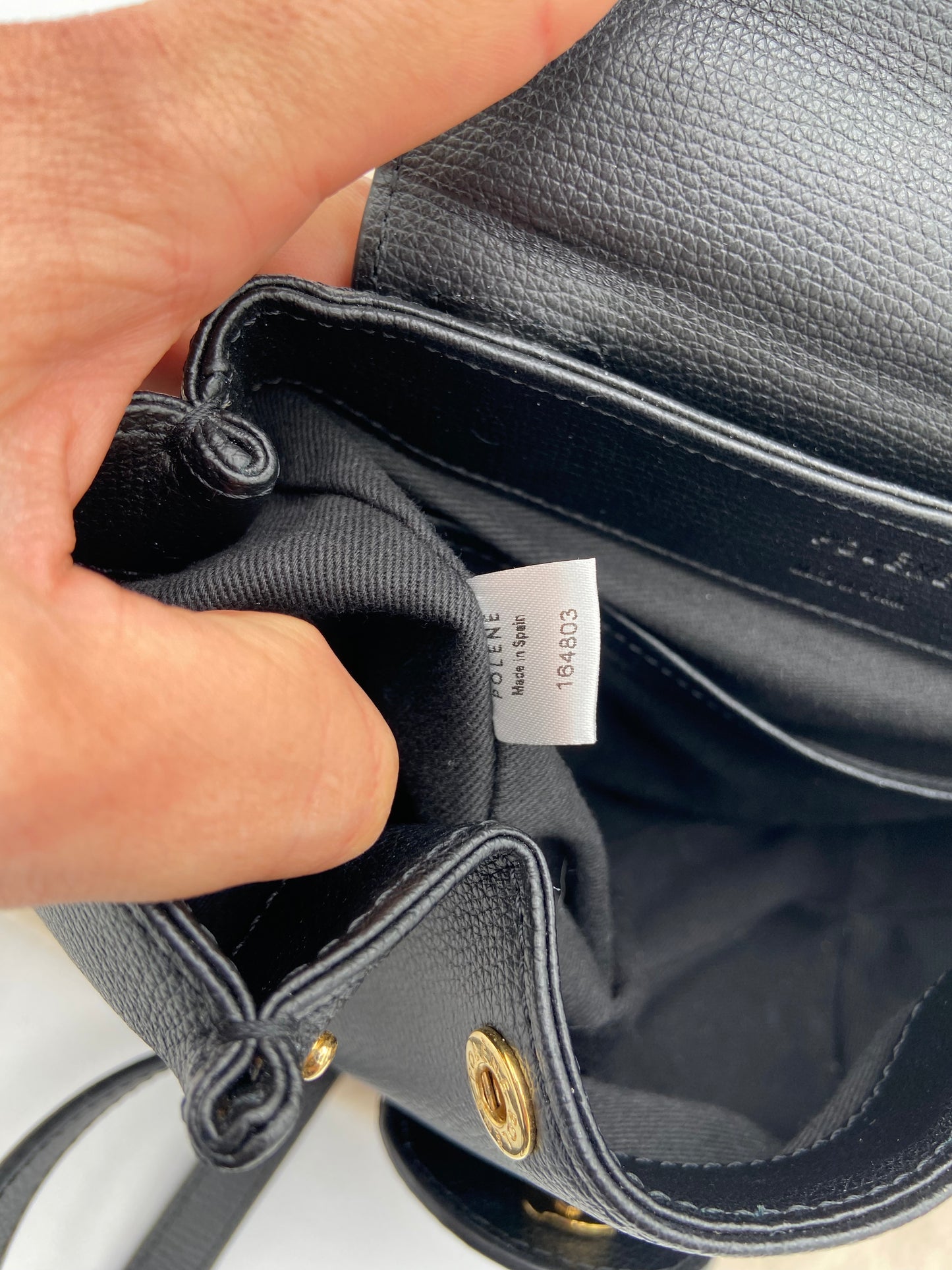 Polene Numéro Un Nano Black Crossbody Bag