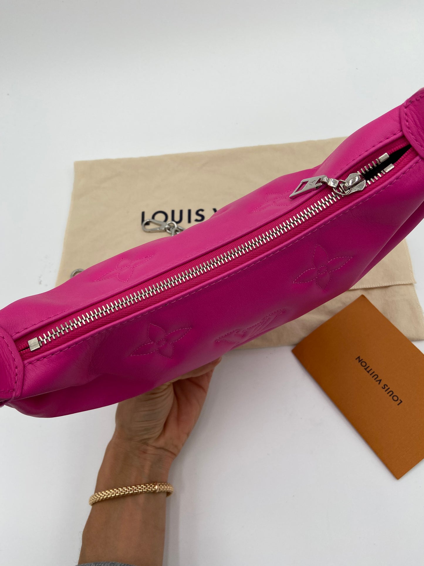 Louis Vuitton Calfskin Bubblegram Over The Moon Miami Pink Bag