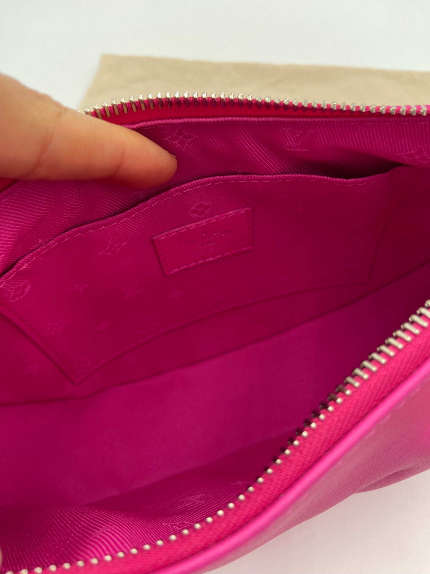 Louis Vuitton Calfskin Bubblegram Over The Moon Miami Pink Bag