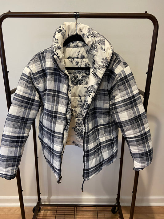 Johnny Was Ivory Dreamer Puffer Jacket Reversible size XS