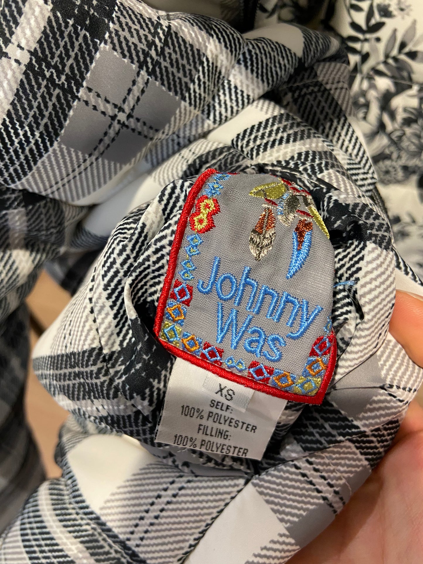 Johnny Was Ivory Dreamer Puffer Jacket Reversible size XS