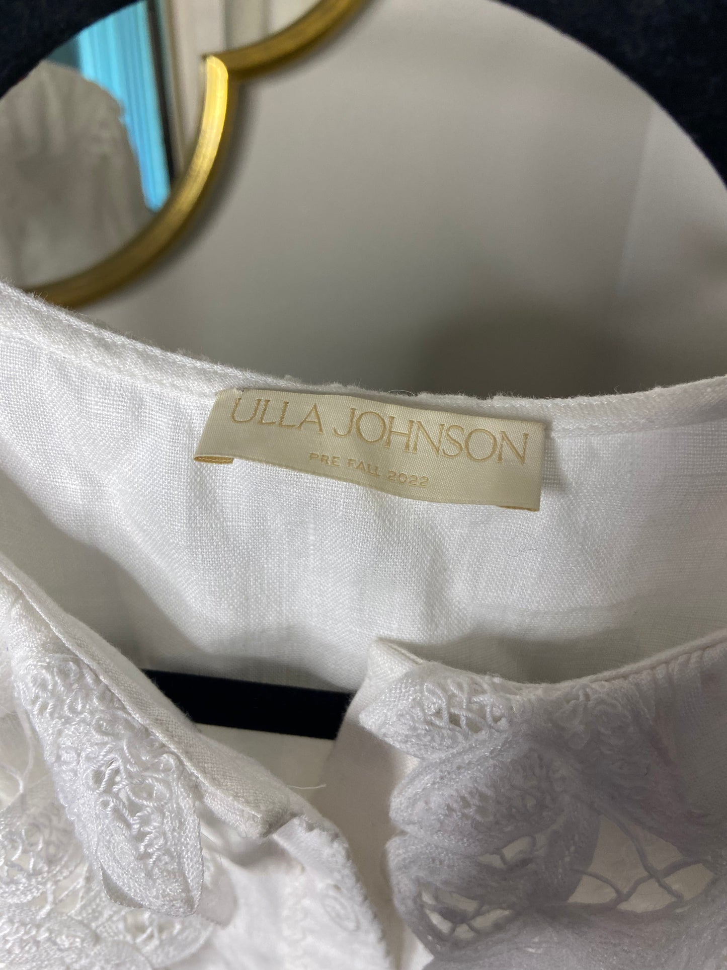 Ulla Johnson Broderie Anglaise Collar Blouse size S