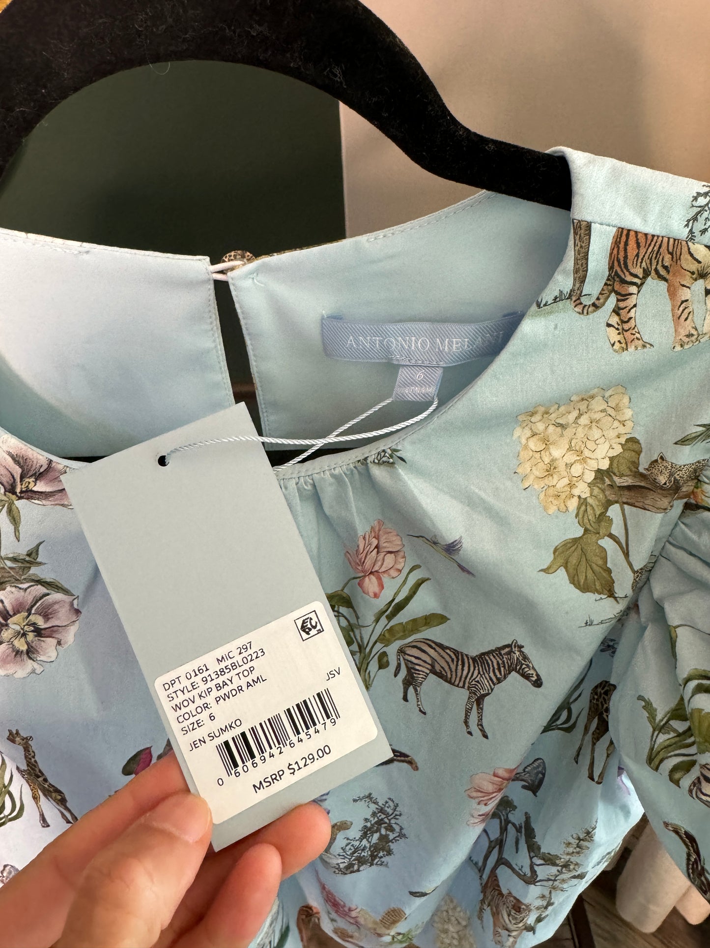Antonio Melani x Jennifer Sumko Kip Bay Top size 6