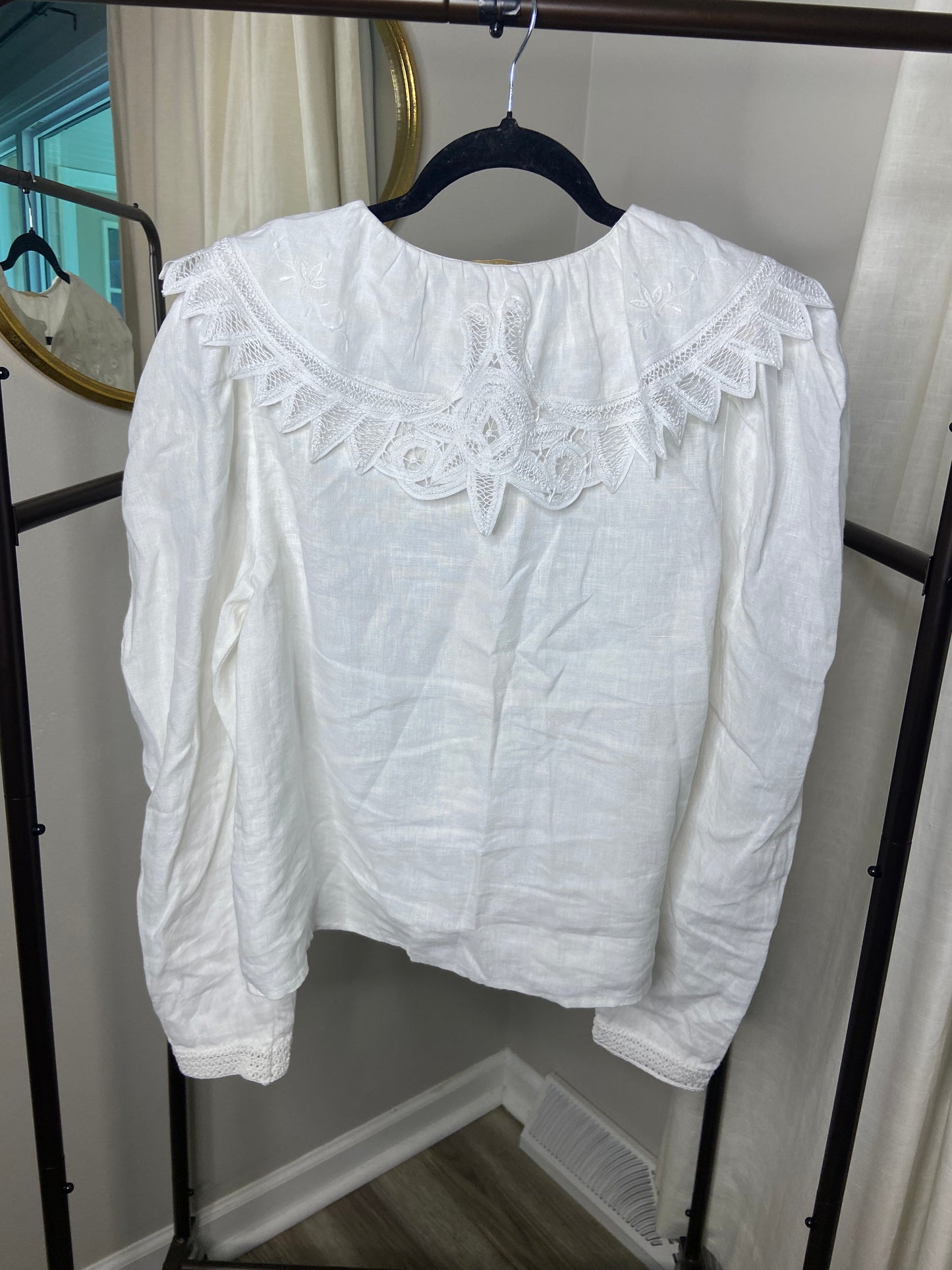 Ulla Johnson Broderie Anglaise Collar Blouse size S