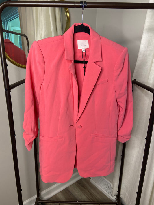 Cinq a Sept Khloe Ruched-cuff Blazer In Primrose Pink size 2
