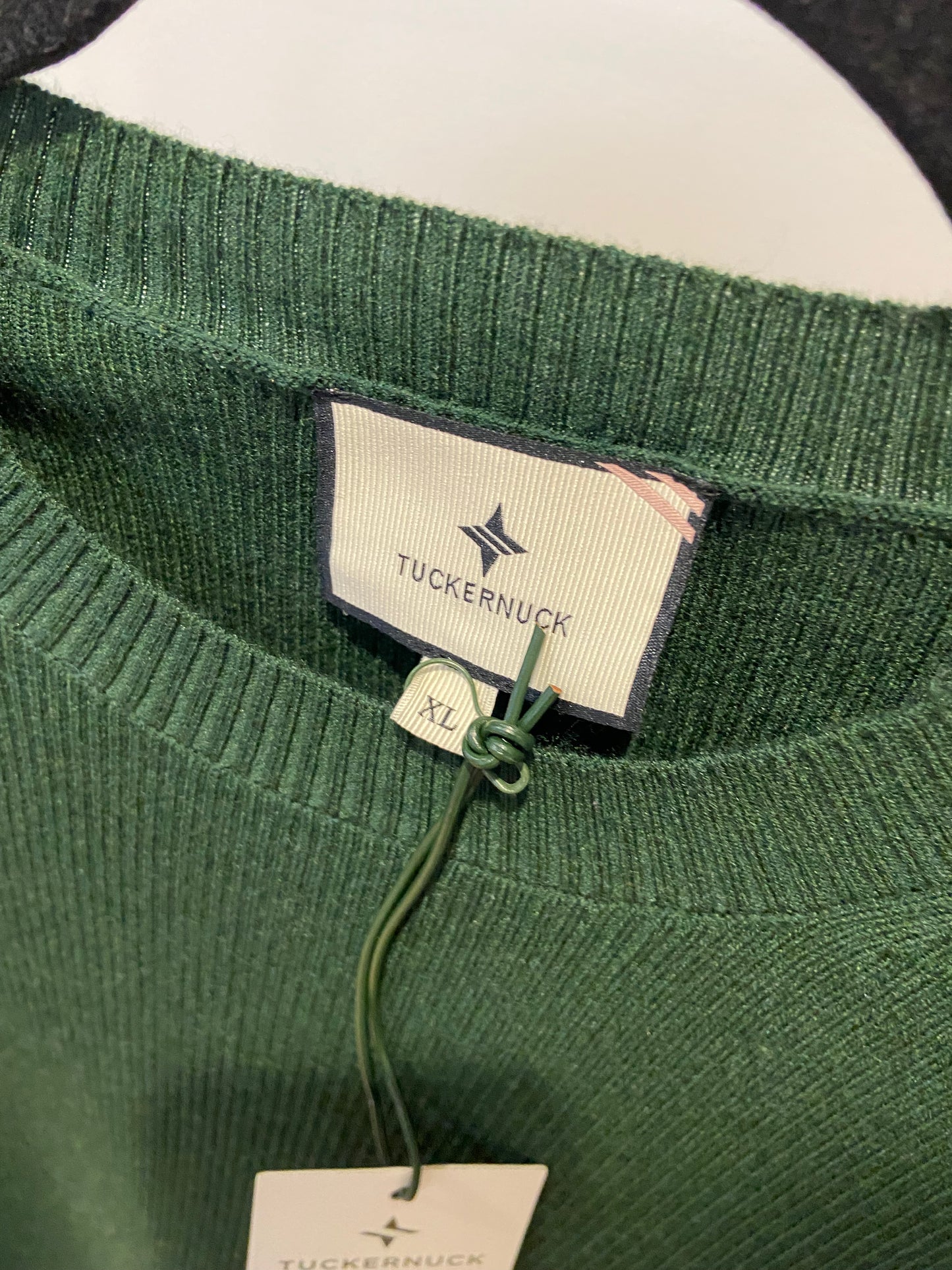 Tuckernuck Betsy Sheer Balloon Sleeve Knit Blouse Green size X: