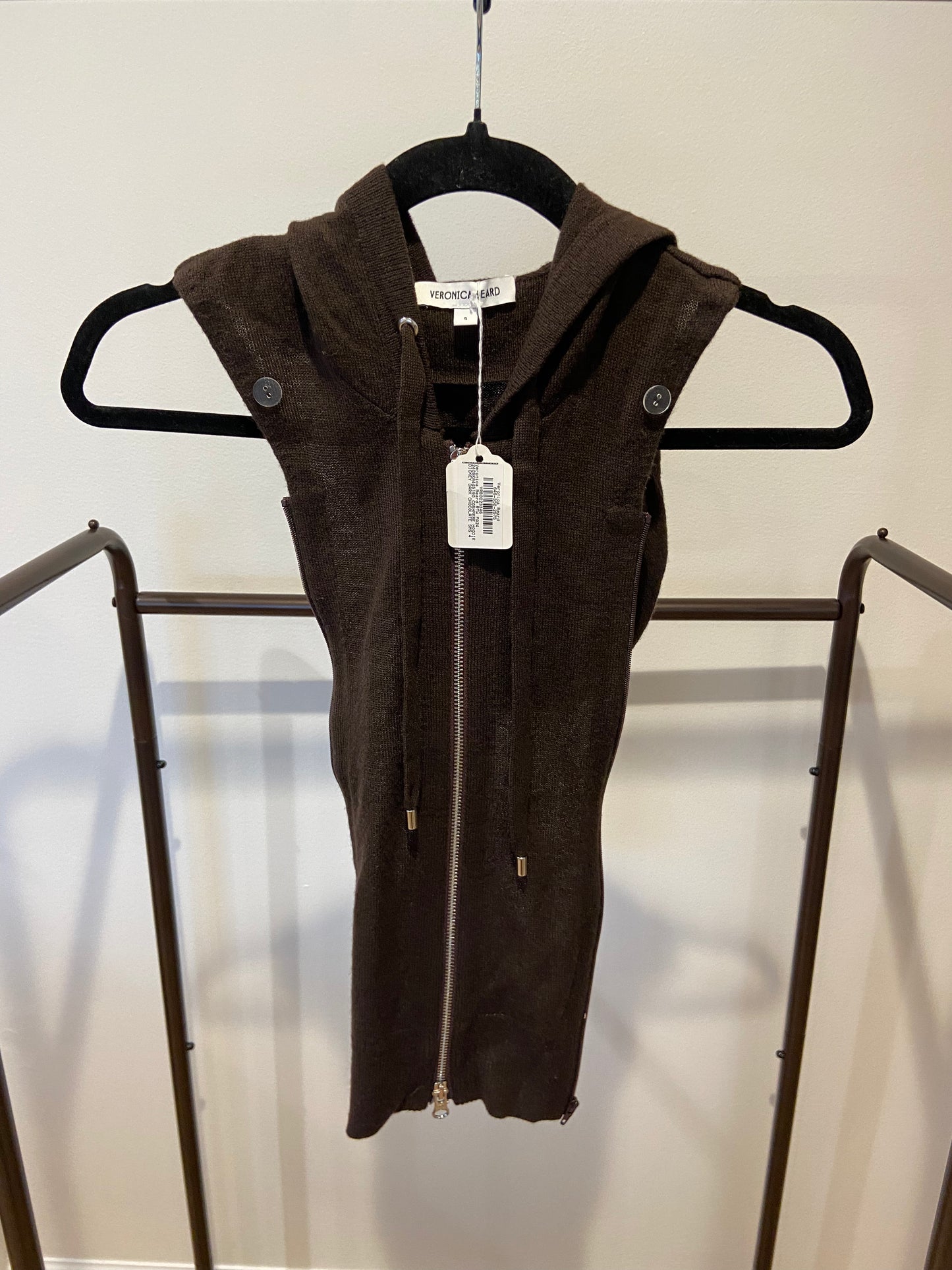 Veronica Beard Dark Chocolate Cashmere Dickey Jacket size 00-14