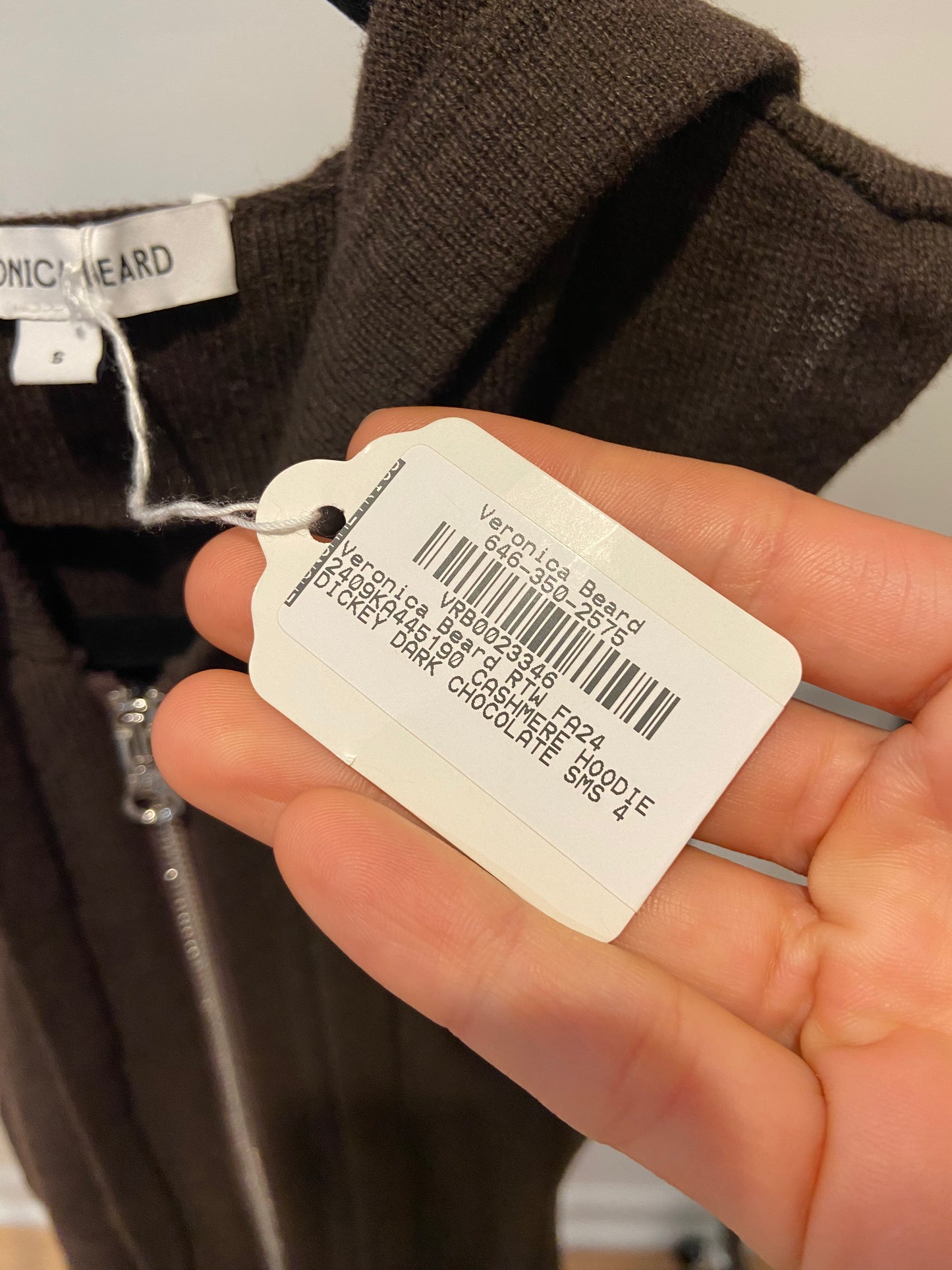 Veronica Beard Dark Chocolate Cashmere Dickey Jacket size 00-14