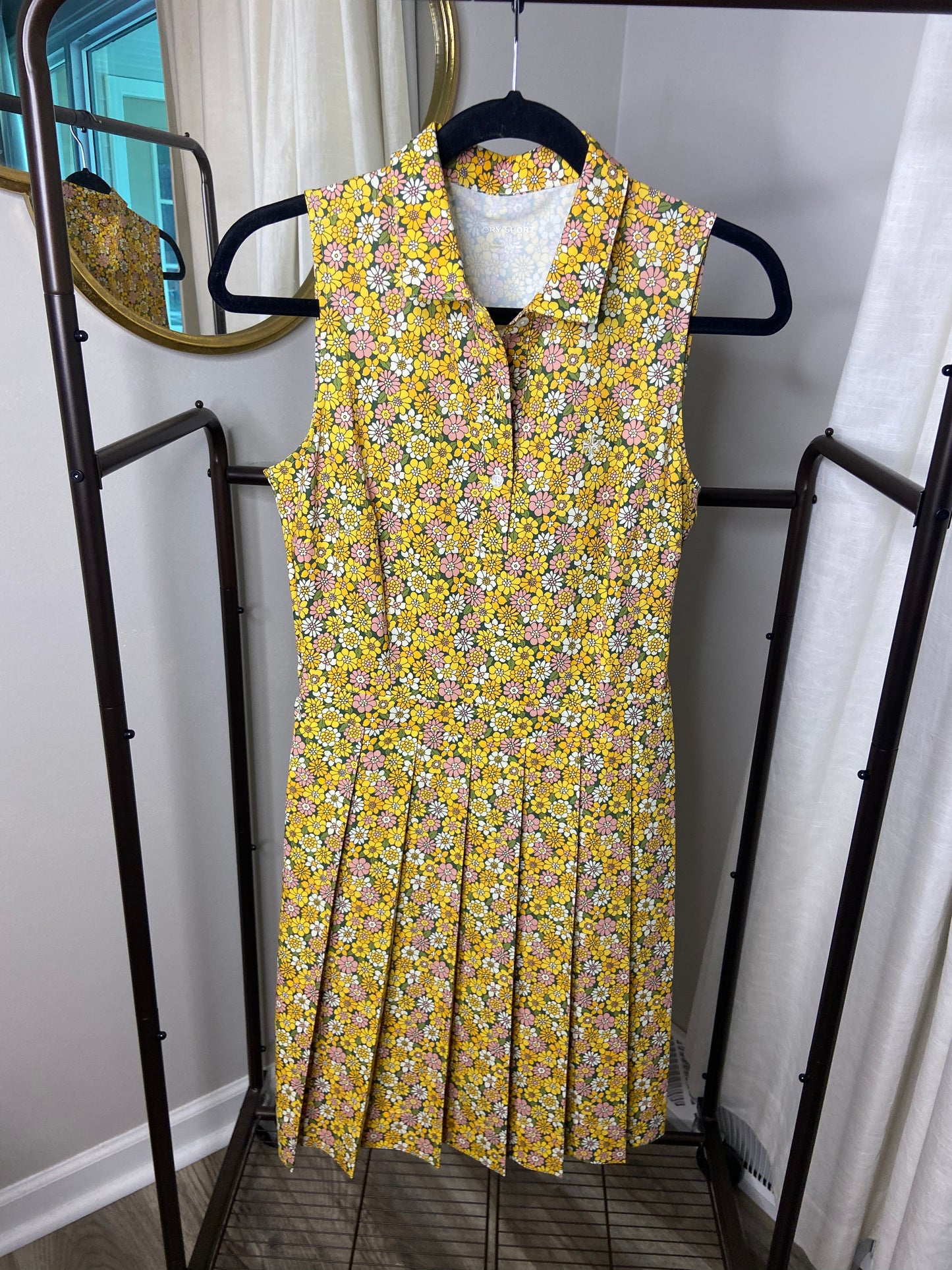 Tory Burch Pleated Golf Dress Floral size XS