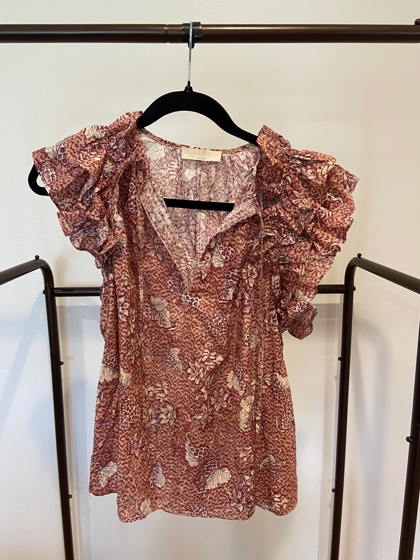 Ulla Johnson Kavi Blouse Top in Sandalwood size 4
