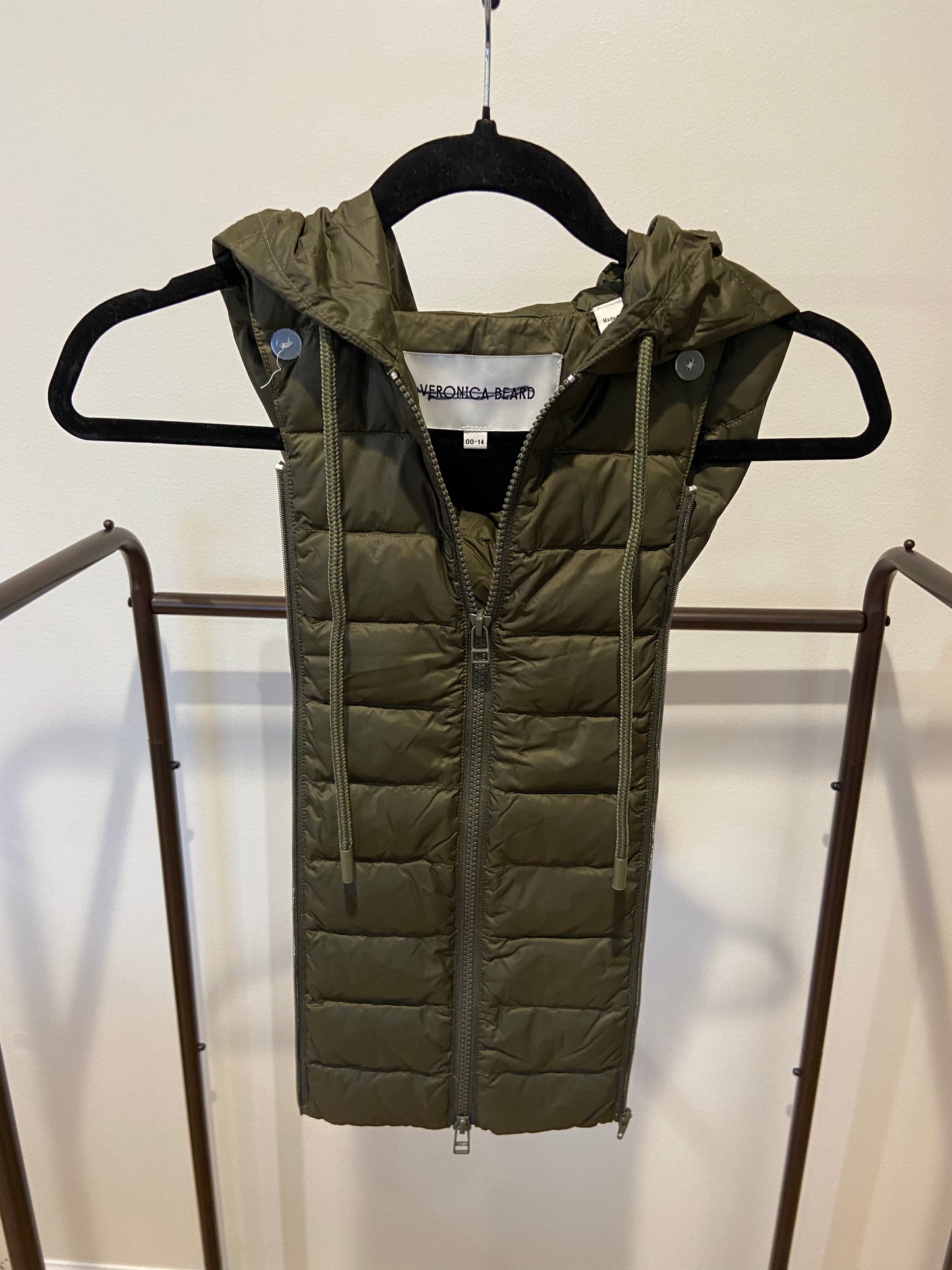 Veronica Beard Cypress Green Puffer Dickey size 00-14