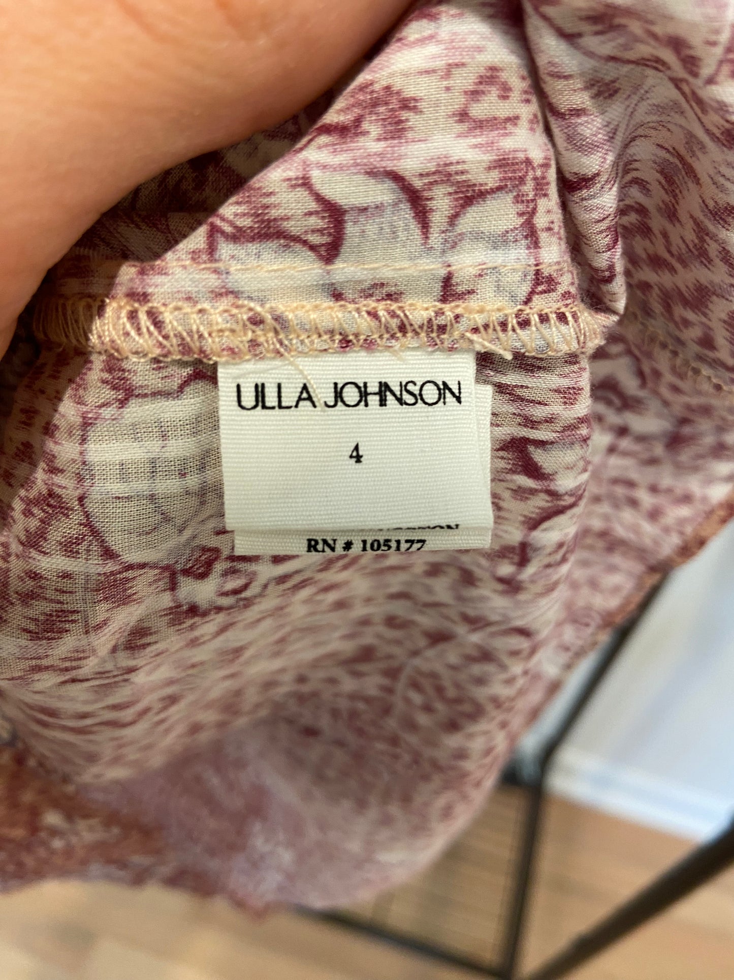 Ulla Johnson Kavi Blouse Top in Sandalwood size 4