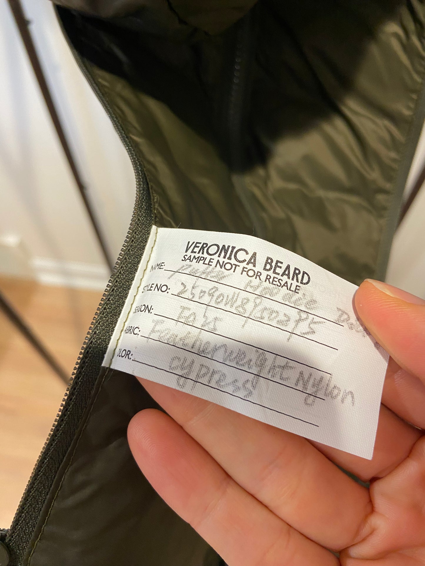 Veronica Beard Cypress Green Puffer Dickey size 00-14