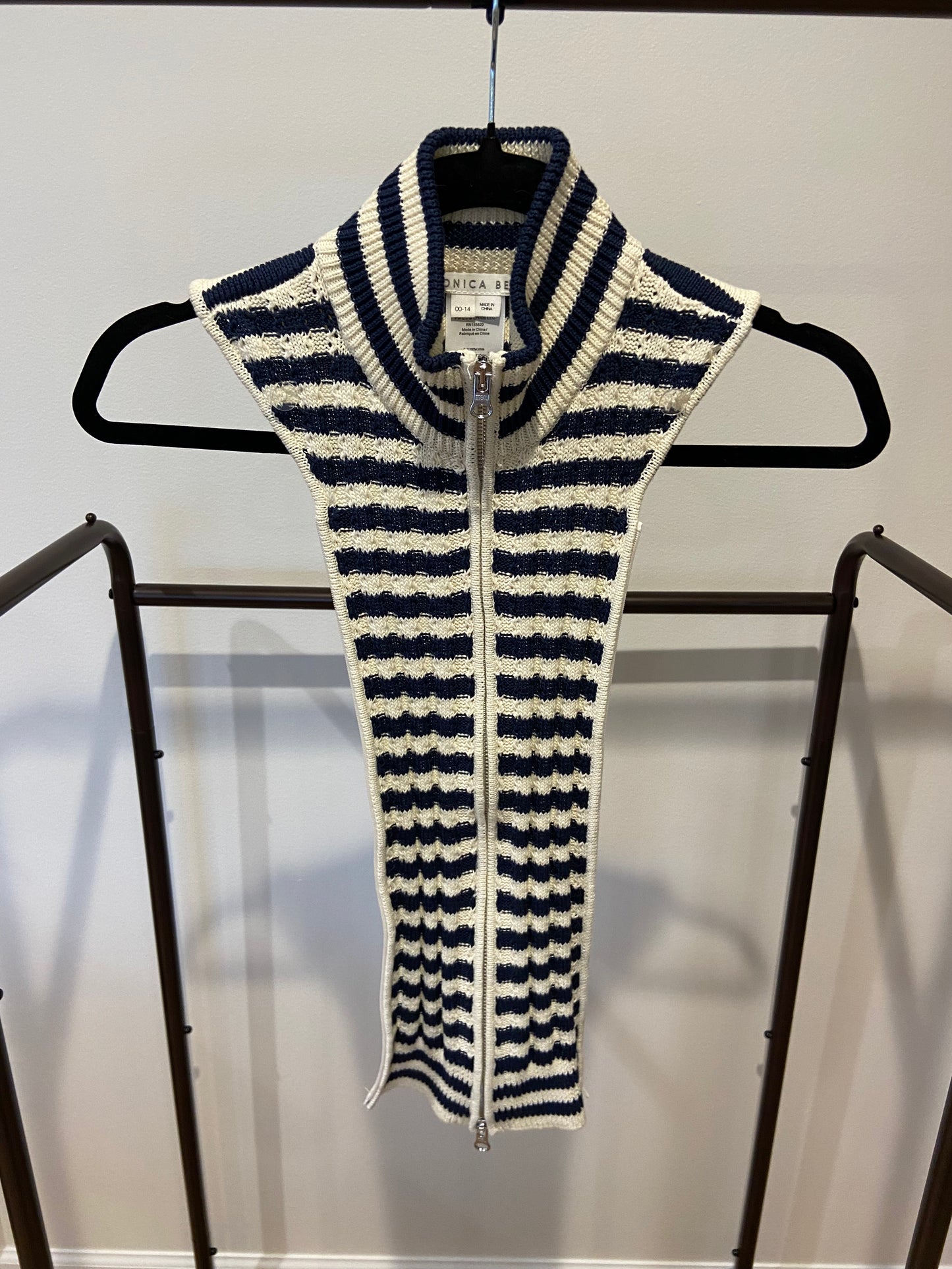 Veronica Beard Striped Cotton Dickey size 00-14