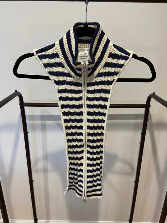 Veronica Beard Striped Cotton Dickey size 00-14
