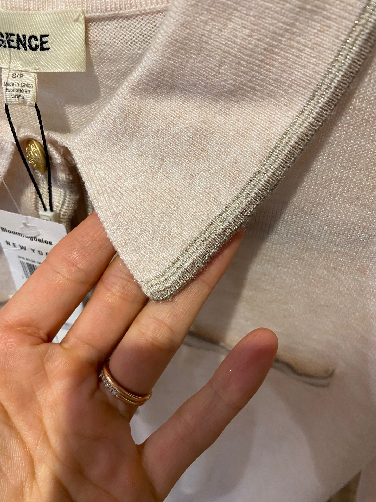 L'Agence Masaki Short Sleeve Collared Sweater size XS