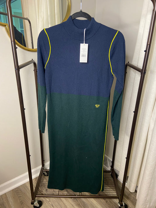 Tory Burch Performance Cashmere Colorblock Dress size S