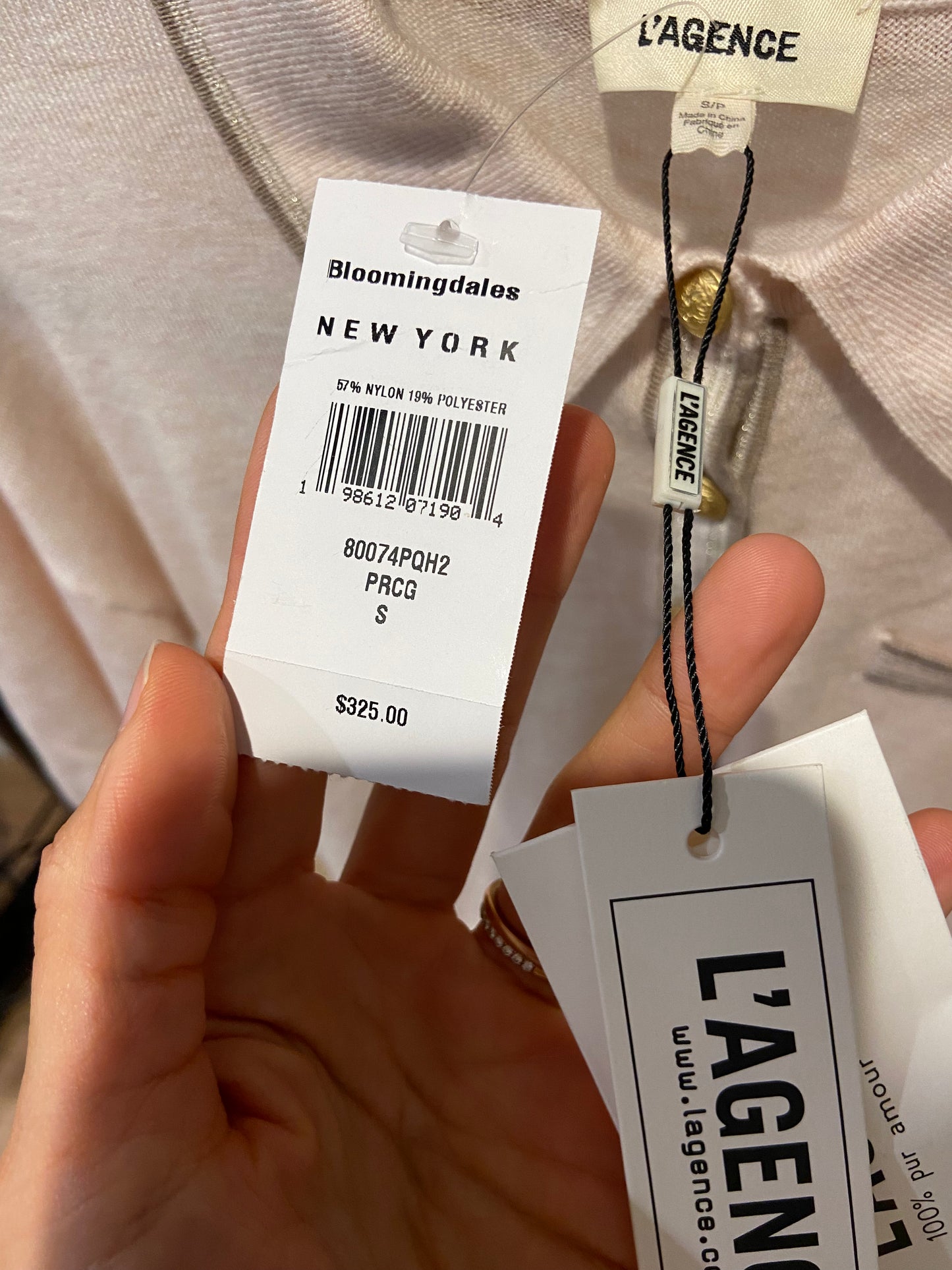 L'Agence Masaki Short Sleeve Collared Sweater size XS