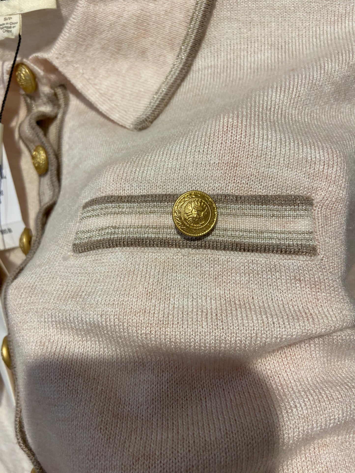 L'Agence Masaki Short Sleeve Collared Sweater size XS