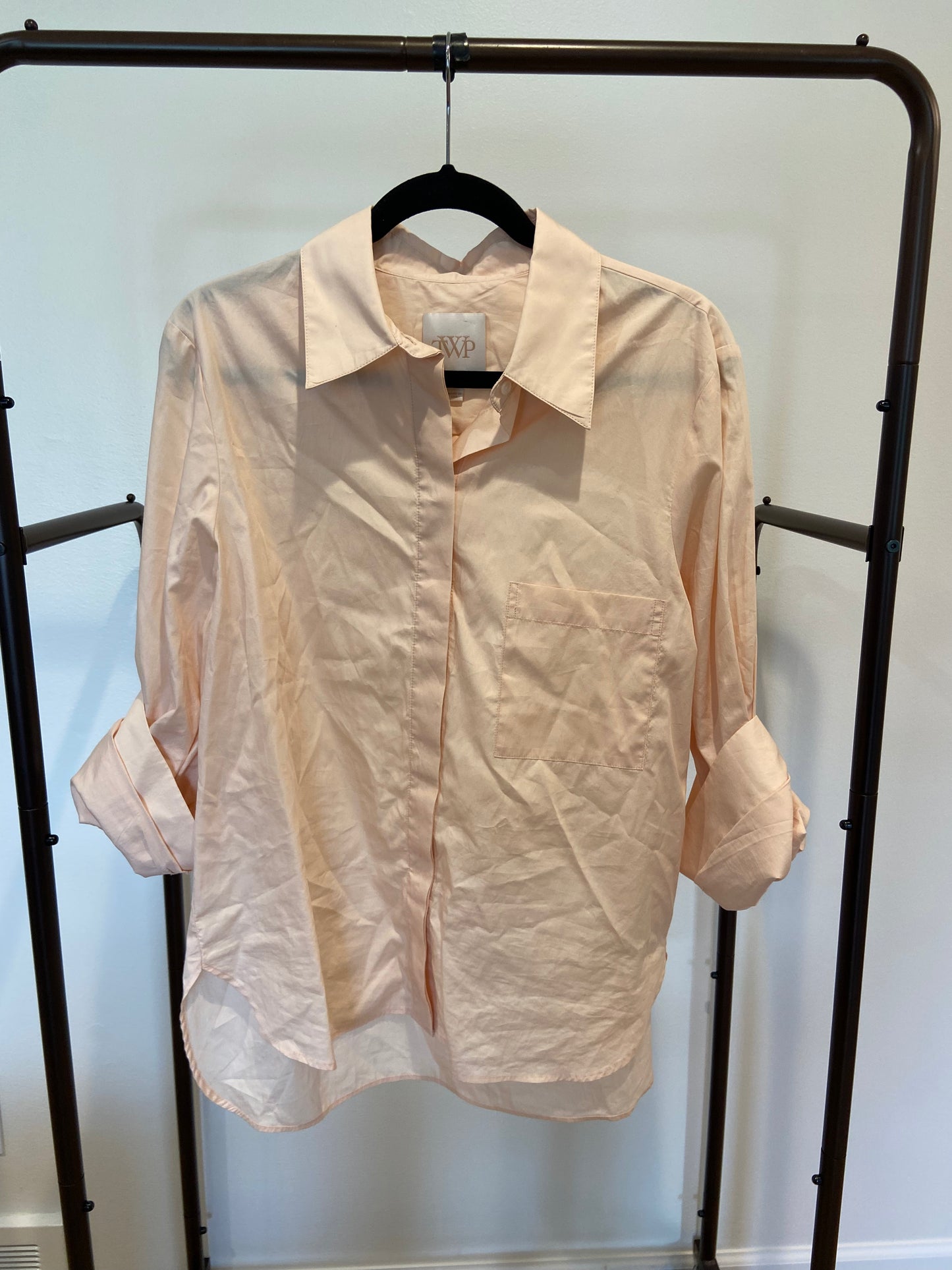 TWP Ex-Boyfriend Shirt Button Down in Peach size L