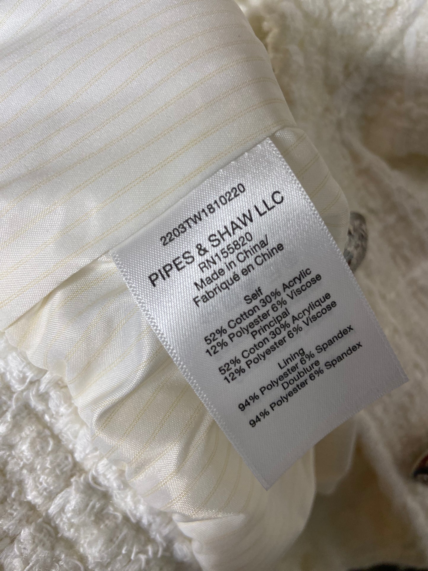 Veronica Beard Anastasia Tweed Vest size L