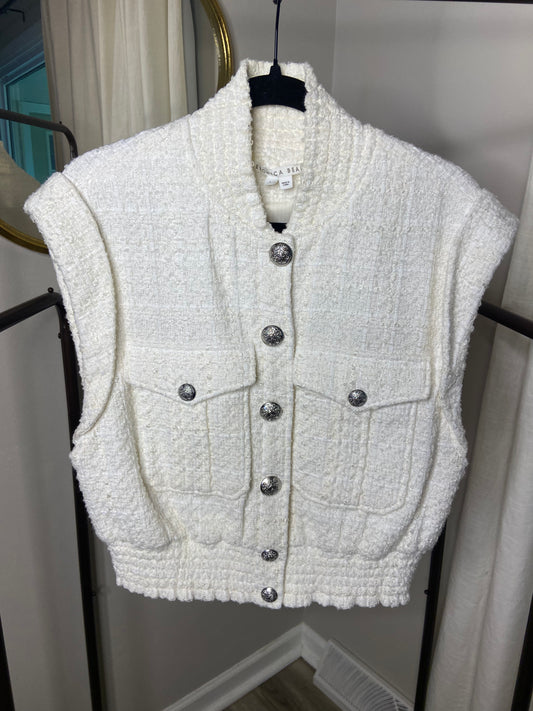Veronica Beard Anastasia Tweed Vest size L