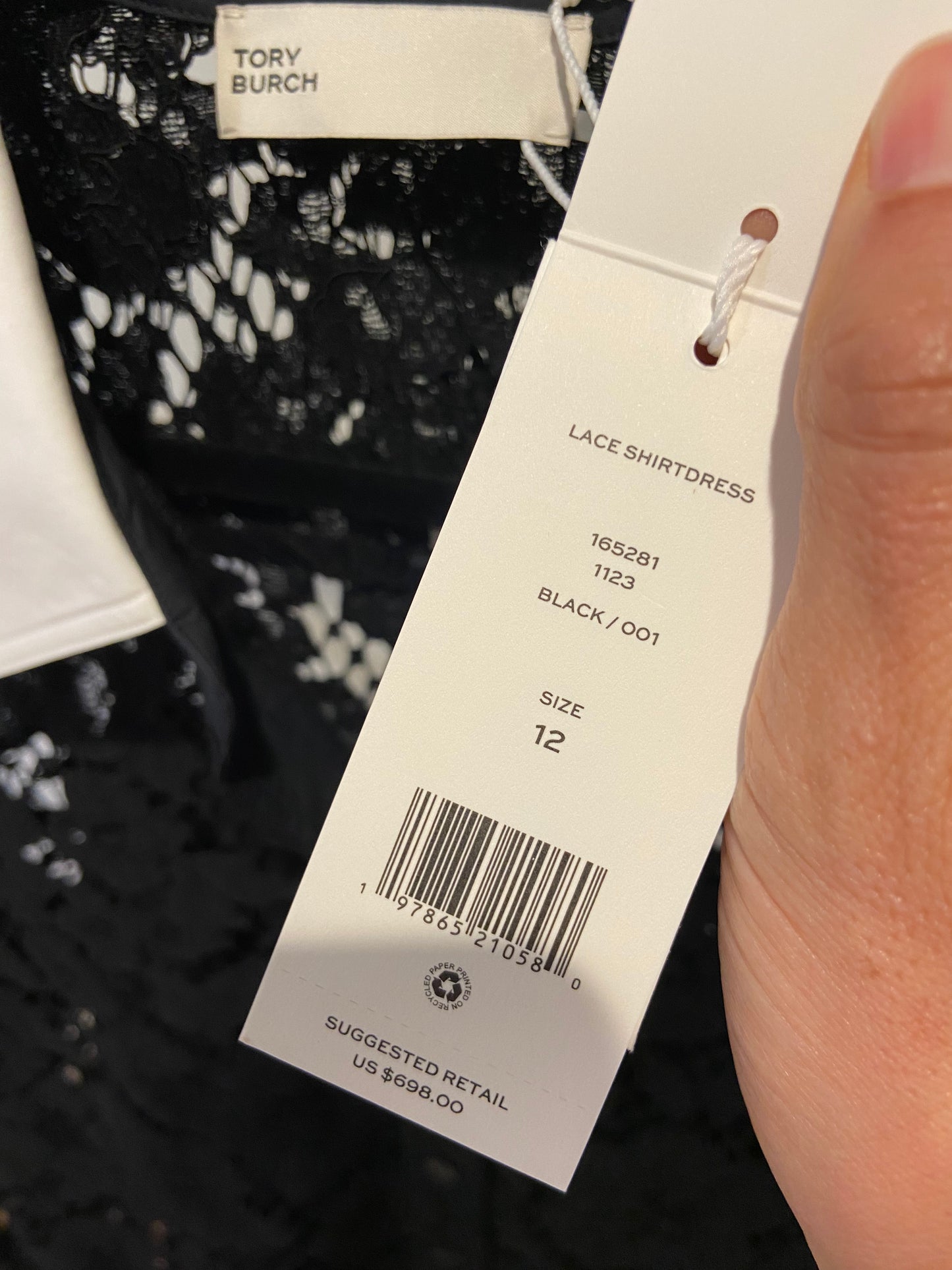 Tory Burch Lace Shirt Dress size 12