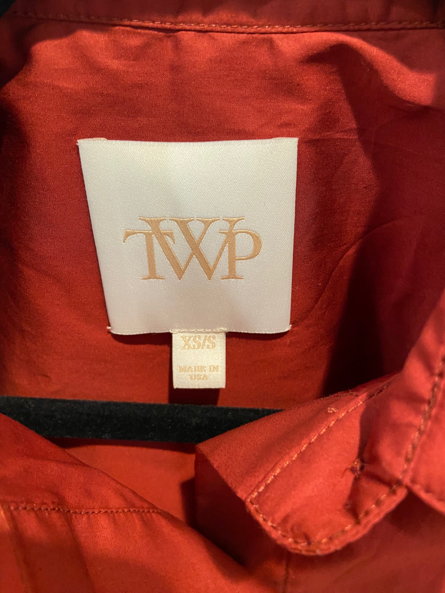 TWP Next EX Cropped Shirt in Wine/Burgundy size XS/S