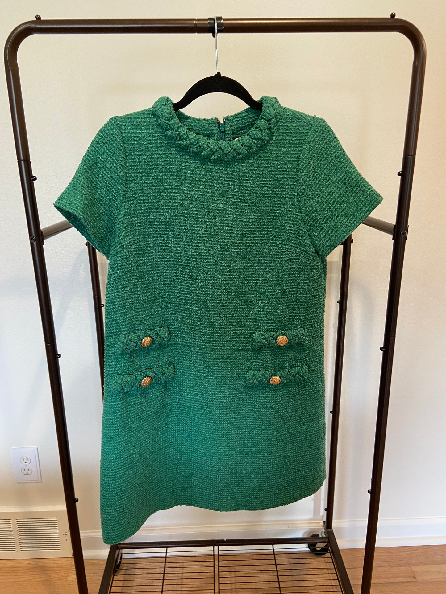Tuckernuck Green Tweed Jackie Dress size XS