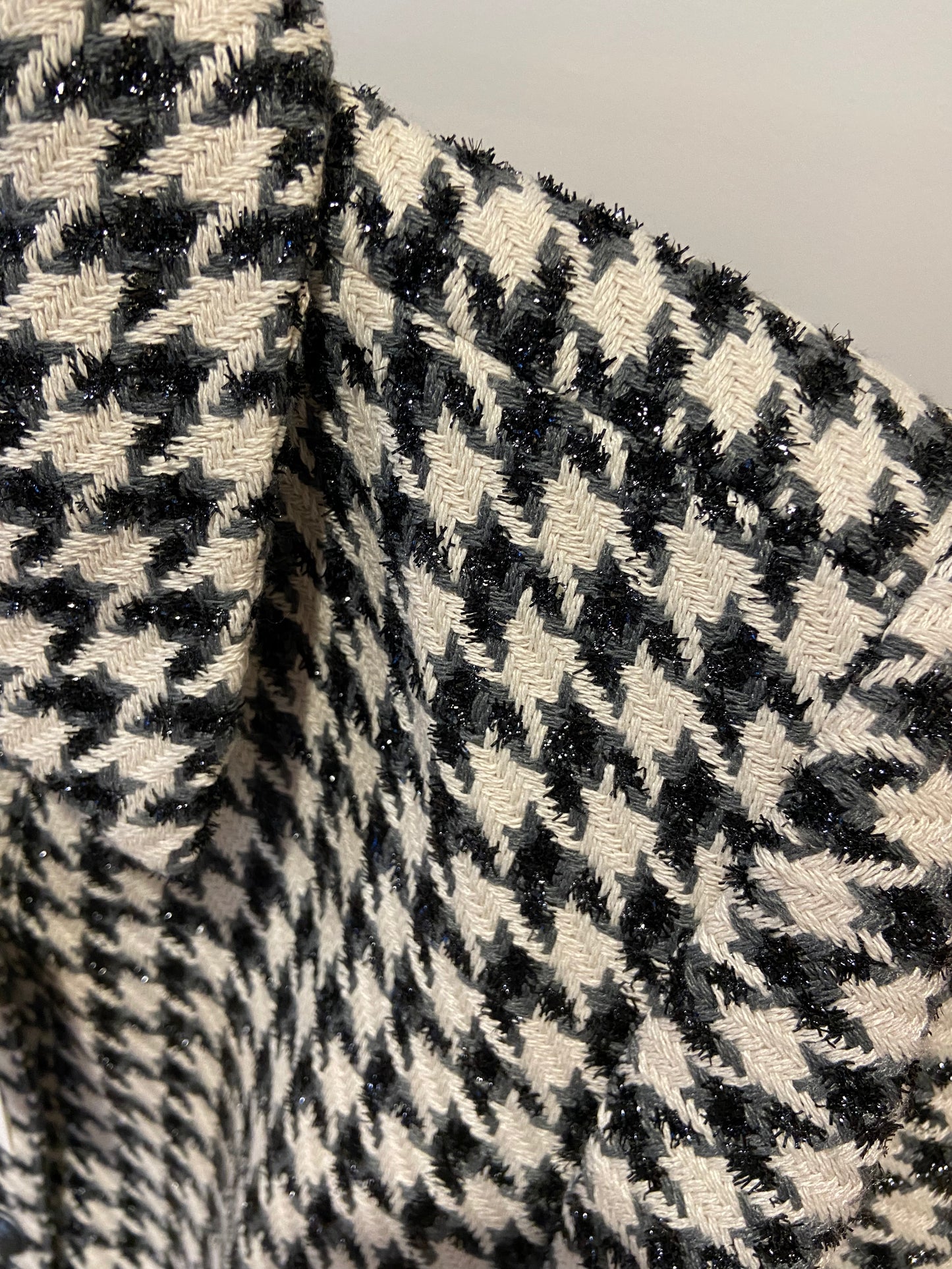 L'Agence Cove Houndstooth Cropped Tweed Jacket size 10