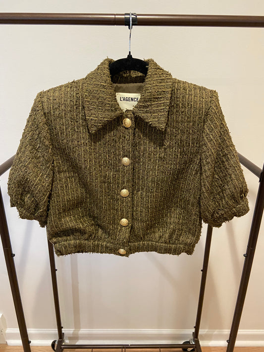 L'Agence Cove Cropped Shirt Jacket size 4