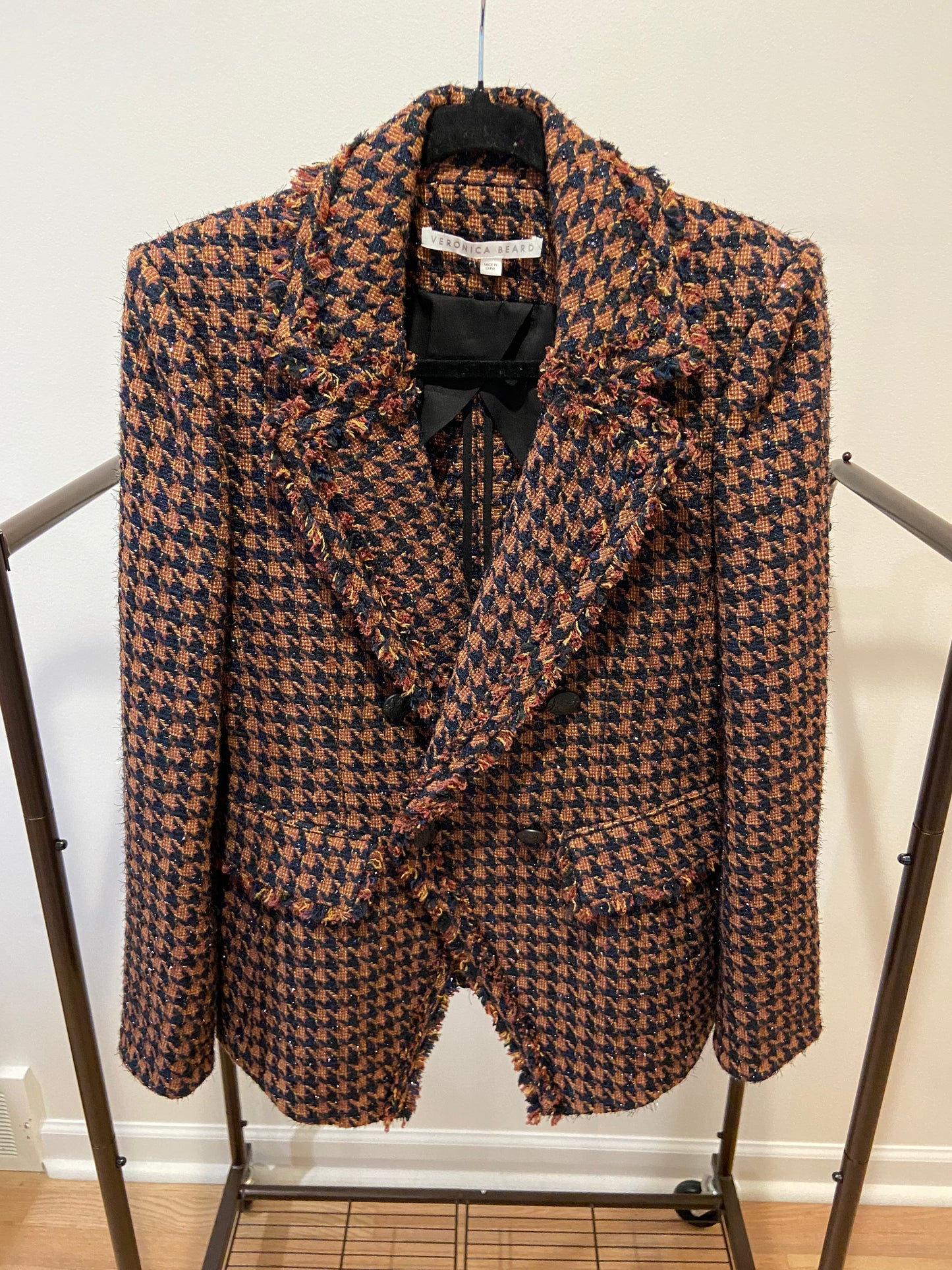 Veronica Beard Taja Houndstooth Blazer Jacket size 4