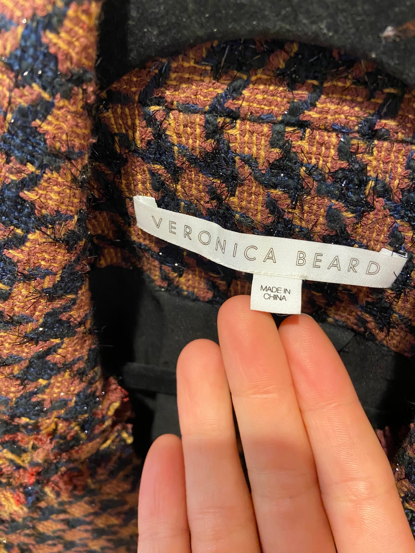 Veronica Beard Taja Houndstooth Blazer Jacket size 4